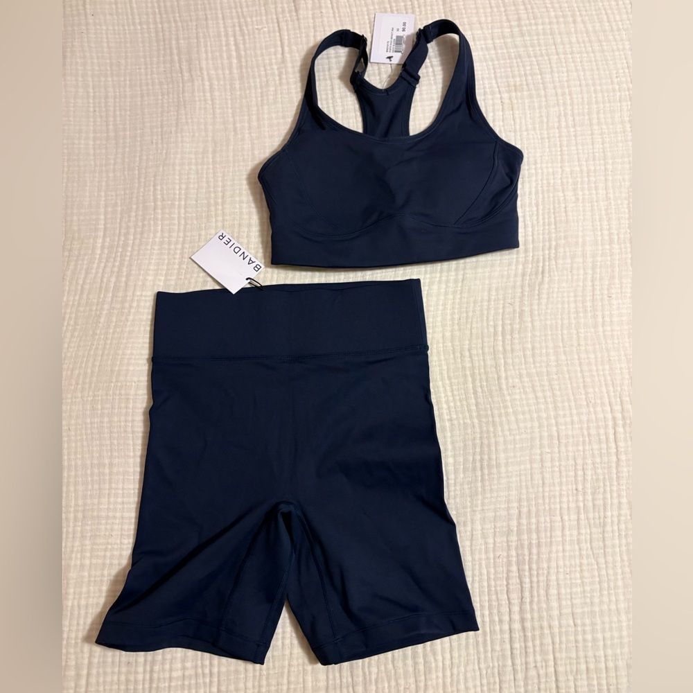Bandier Sports Bra and Shorts Set